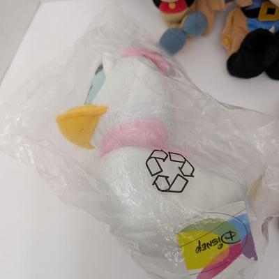Disney Bean Bag Plush Lot Vintage Characters Jiminy Cricket Mickey Mouse Wolf Small World Horse