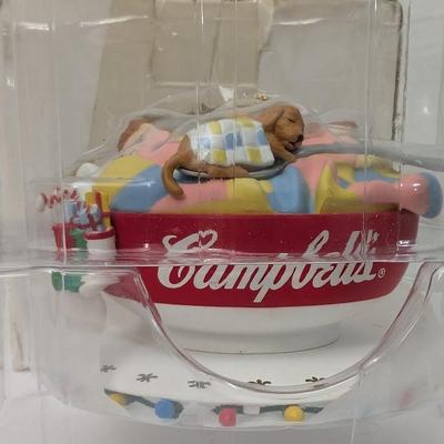 Campbells Soup Kids Sleeping In Soup Bowl Christmas Ornament With Stars And Moon