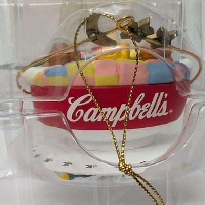 Campbells Soup Kids Sleeping In Soup Bowl Christmas Ornament With Stars And Moon