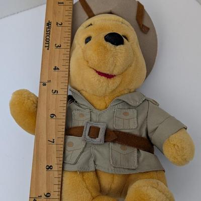Vintage Disney Winnie the Pooh Explorer Safari Plush Stuffed Animal with Hat