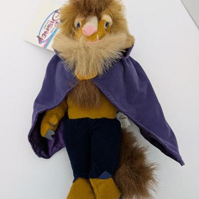 Vintage Disney Store Beauty and the Beast Plush Beast in Cape Collectible