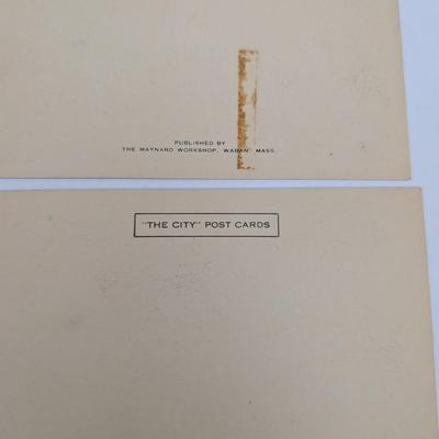 Collection of 8 vintage black and white postcards featuring Orchard House in Concord, Massachusetts