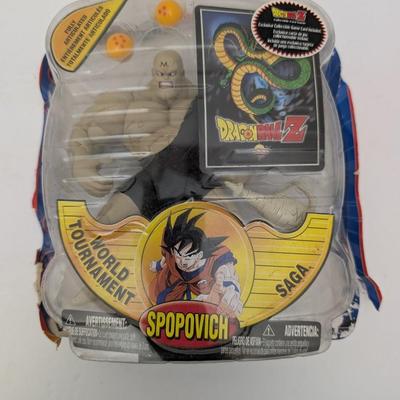 RARE Dragon Ball Z Spopovich World Tournament Saga Action Figure Damaged Package