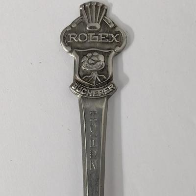 Vintage Rolex Bucherer of Switzerland Lucerne Souvenir Spoon Silver Tone Collectible