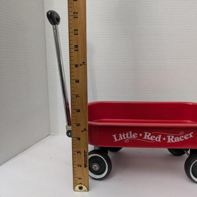 Vintage "Little Red Racer" Metal Wagon - Perfect For Rustic Decor Or A Kid's Toy