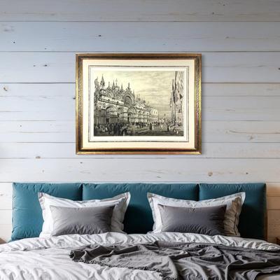 106 Antique Engraving "Saint Marks Square, Venice" Signed by A. Haig London 1898