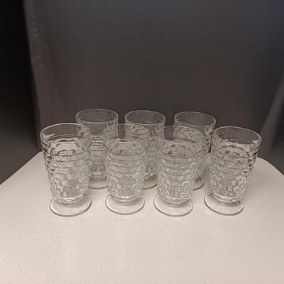 7 FOSTORIA GLASS TUMBLERS