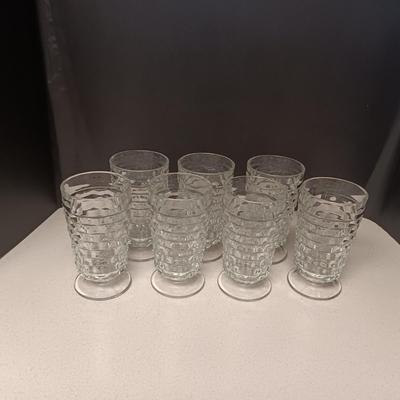 7 FOSTORIA GLASS TUMBLERS