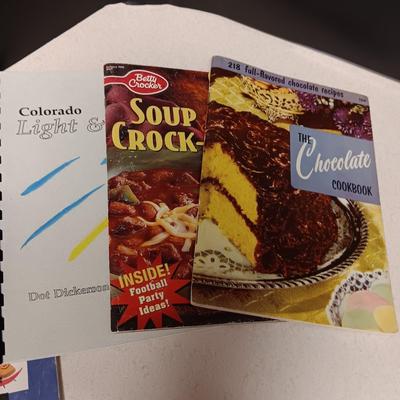 1935 CHALKWARE AND LEFTON SHAKERS, COOKBOOKS & CAST IRON MATCH HOLDER