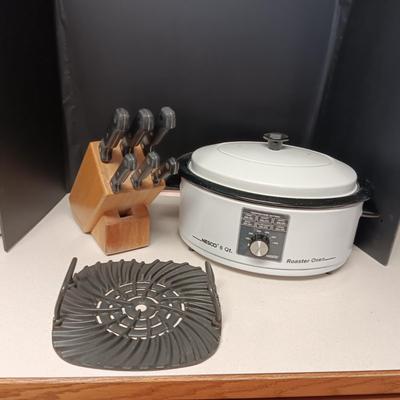 FARBERWARE CUTLERY SET, ELECTRIC ROASTER & METAL ?