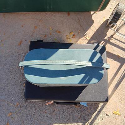 LADIES BRIEFCASE, LUGGAGE CART, OSCAR DE LORETO SUITCASE & SKYWAY COSMETIC CASE