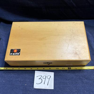 X Acto Knife Set in Wooden Case