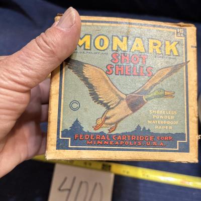 Vintage Federal Monark Shot Shells Box and More