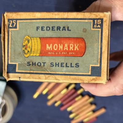 Vintage Federal Monark Shot Shells Box and More