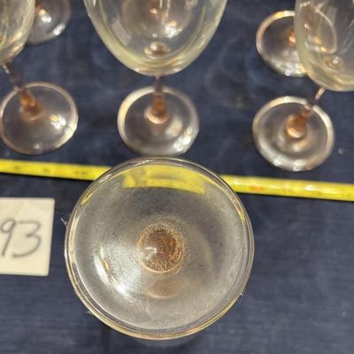 Vintage Pink Stemmed Wine Glass Lot