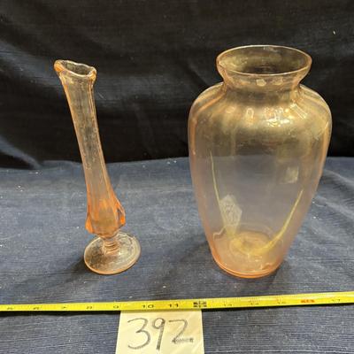 Vintage Pink Vase Lot