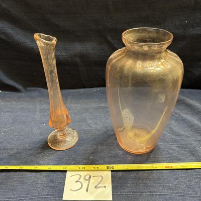 Vintage Pink Vase Lot