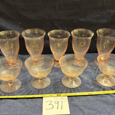 Pink Depression Glass Lot