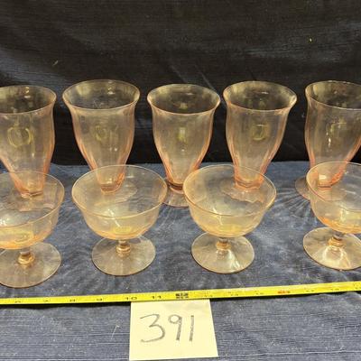 Pink Depression Glass Lot