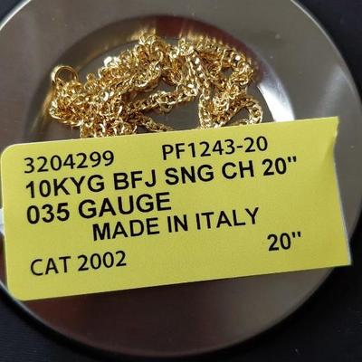 10kt Gold Chain Necklace New with tags