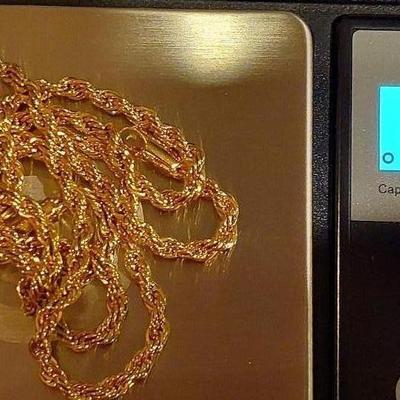 10kt Gold Layered Rope Chain