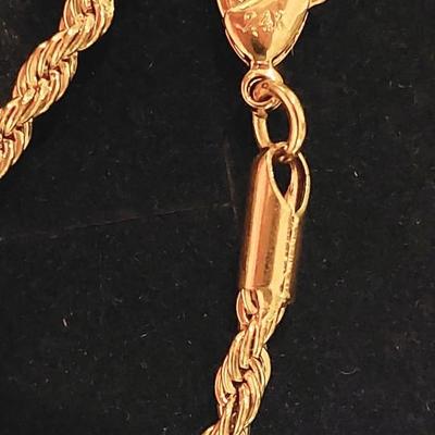 10kt Gold Layered Rope Chain