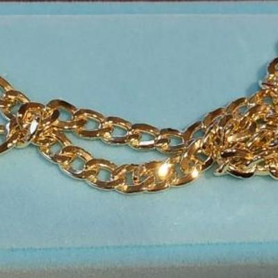 10k Gold New With Tags Jc Penney Jewelry Semi Solid Cuban Curb Link 22"