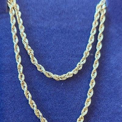 2.4mm Diamond-Cut Glitter Rope Necklace