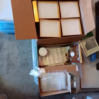 CLEAR LID BOXES, PRICE TAGS, JEWELRY BAGS & CLEANER PLUS ADHESIVE HANG TAGS