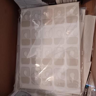 CLEAR LID BOXES, PRICE TAGS, JEWELRY BAGS & CLEANER PLUS ADHESIVE HANG TAGS