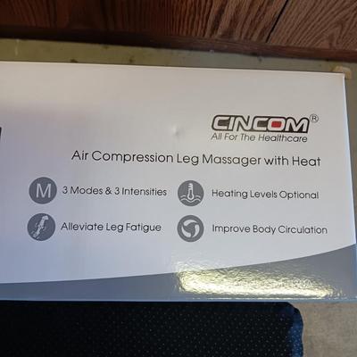 NEW AIR COMPRESSION LEG MASSAGER W/HEAT, SEAT MASSAGER, ADULT MEN'S DISPOSABLE UNDERWEAR (L) AND MORE