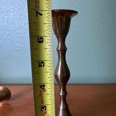 Pair of Handmade Solid Brass Candlesticks