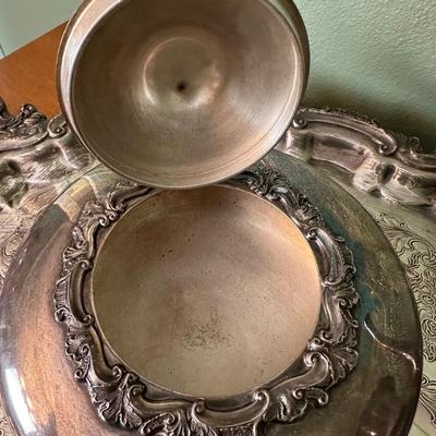 Wilcox International Silver Co. “Essex Manor” Silverplate Tea & Coffee Set with Tray