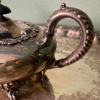 Wilcox International Silver Co. “Essex Manor” Silverplate Tea & Coffee Set with Tray