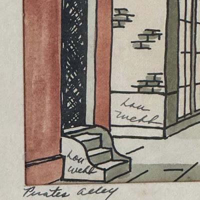 Lou Webb “Pirates Alley, New Orleans” Signed Artwork