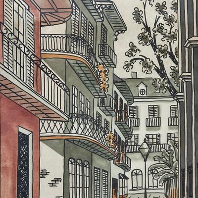 Lou Webb “Pirates Alley, New Orleans” Signed Artwork
