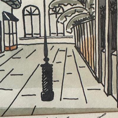 Lou Webb “Pirates Alley, New Orleans” Signed Artwork