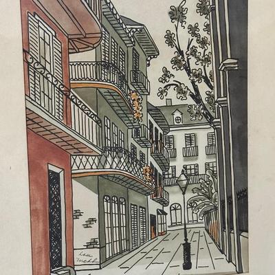 Lou Webb “Pirates Alley, New Orleans” Signed Artwork