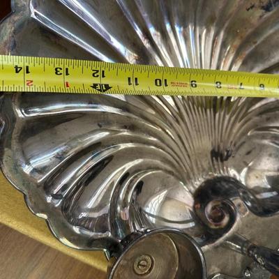 Vintage Large Ornate Sheffield Silver Plated Shell Dosh