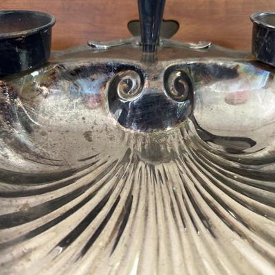 Vintage Large Ornate Sheffield Silver Plated Shell Dosh