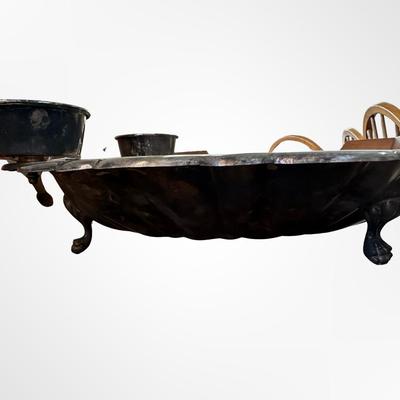 Vintage Large Ornate Sheffield Silver Plated Shell Dosh