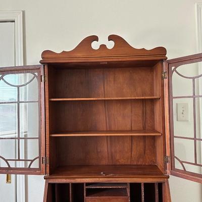 Vintage Solid Wood Secretary Desk