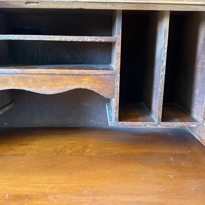 Vintage Solid Wood Secretary Desk
