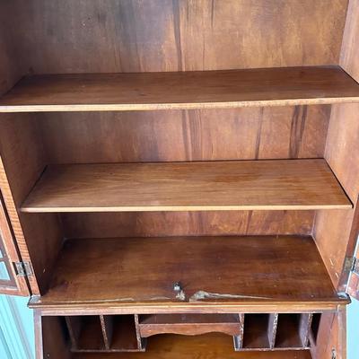 Vintage Solid Wood Secretary Desk