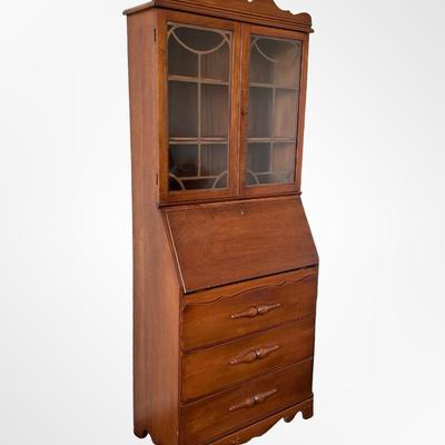 Vintage Solid Wood Secretary Desk