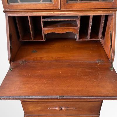 Vintage Solid Wood Secretary Desk