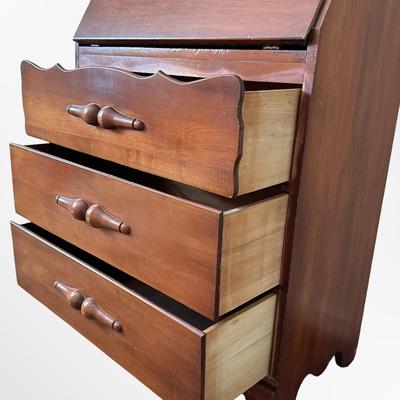 Vintage Solid Wood Secretary Desk