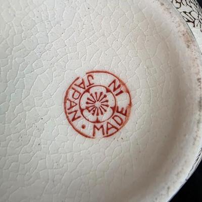 Vintage Japanese Courting Couple Tea Trio (Cup, Saucer & Plate) – Gilt Rococo “Watteau” Scene, AW Japan Mark