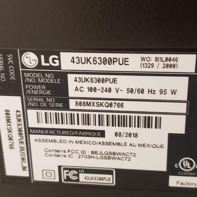 LG 42" TV W/Panasonic Woofer and Sound Bar (BLR-KD)