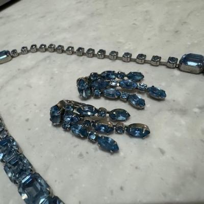 Weiss Rhinestone Necklace and Earring set